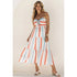 'Umara' Striped Strapless Dress - Celes Fashion